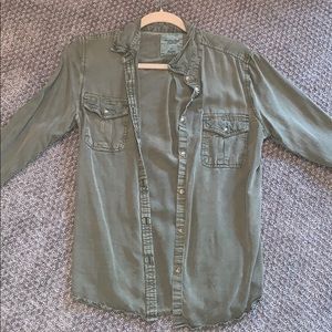 Army green shirt